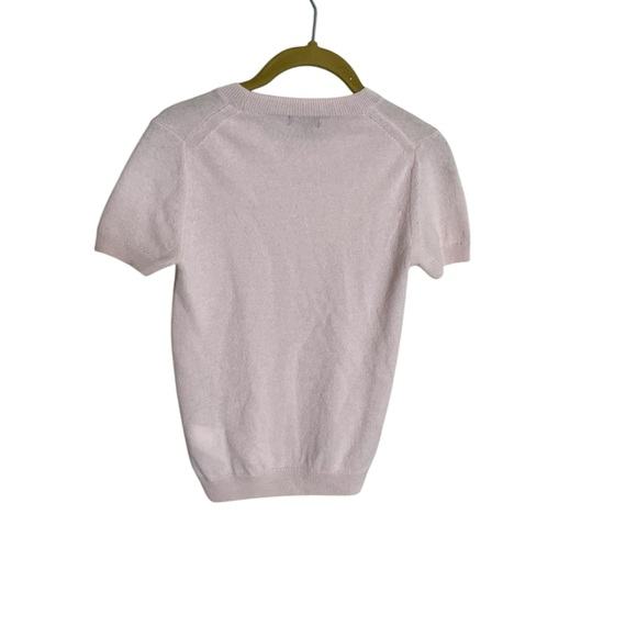 Quince Baby Pink Cashmere Short Sleeve Sweater XS - Picture 2 of 5